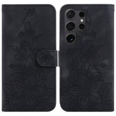 OEM - Mobilfodral f&ouml;r Samsung Galaxy S26 Ultra St&auml;llfunktion Konstl&auml;der - Svart