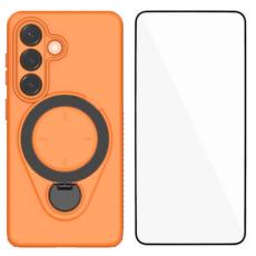 WANLONFENG - WANLONFENG Mobilskal f&ouml;r Samsung Galaxy S26 Kickstand PC + TPU - Orange