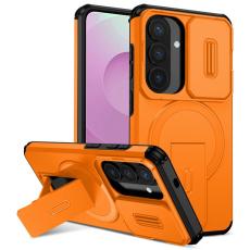 OEM - Mobilskal f&ouml;r Samsung Galaxy S26 Magnetiskt Kickstand PC + TPU - Orange