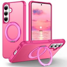 OEM - Mobilskal f&ouml;r Samsung Galaxy S26 Magnetiskt Kickstand TPU + PC - Rosa