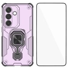 WANLONFENG - WANLONFENG Mobilskal f&ouml;r Samsung Galaxy S26 PC + TPU Kickstand - Lila