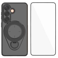 WANLONFENG - WANLONFENG Mobilskal f&ouml;r Samsung Galaxy S26 Plus Kickstand PC + TPU - Svart