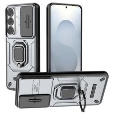 OEM - Mobilskal f&ouml;r Samsung Galaxy S26 Plus PC + TPU Kickstand - Gr&aring;