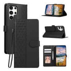 OEM - Mobilskal f&ouml;r Samsung Galaxy S26 Ultra Konstl&auml;der med handledsrem - Svart