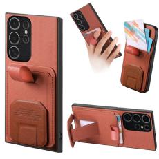 OEM - Mobilskal f&ouml;r Samsung Galaxy S26 Ultra Kickstand Card Slot TPU - Brun