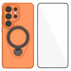 OEM - Mobilskal f&ouml;r Samsung Galaxy S26 Ultra Kickstand PC + TPU - Orange
