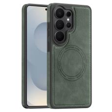 OEM - Mobilskal f&ouml;r Samsung Galaxy S26 Ultra Magnetiskt Konstl&auml;der - M&ouml;rkgr&ouml;n