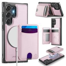 JEEHOOD - JEEHOOD Mobilskal f&ouml;r Samsung Galaxy S26 Ultra Magnetiskt Konstl&auml;der - Rosa