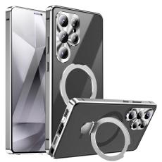 OEM - Mobilskal f&ouml;r Samsung Galaxy S26 Ultra Magnetiskt Kickstand PC - Silver