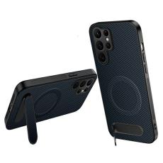 WANLONFENG - WANLONFENG Mobilskal f&ouml;r Samsung Galaxy S26 Ultra Magnetiskt Kickstand - Safir