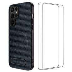 WANLONFENG - WANLONFENG Mobilskal f&ouml;r Samsung Galaxy S26 Ultra Magnetiskt Kickstand - Safir