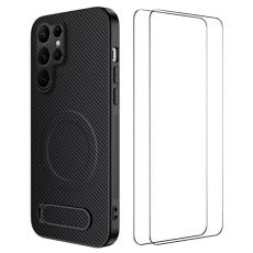 WANLONFENG - WANLONFENG Mobilskal f&ouml;r Samsung Galaxy S26 Ultra Magnetiskt Kickstand - Svart