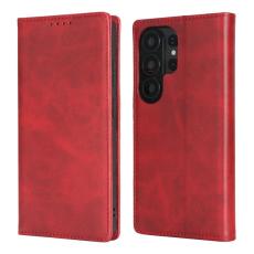 OEM - Mobilskal f&ouml;r Samsung Galaxy S26 Ultra Magnetiskt Konstl&auml;der - R&ouml;d