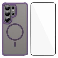 WANLONFENG - WANLONFENG Mobilskal f&ouml;r Samsung Galaxy S26 Ultra Magnetiskt PC + TPU - Lila