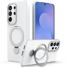 OEM - Mobilskal f&ouml;r Samsung Galaxy S26 Ultra Magnetiskt Ring Kickstand TPU + PC - Vit