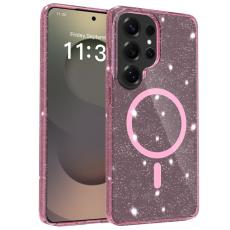 OEM - Mobilskal f&ouml;r Samsung Galaxy S26 Ultra Magnetiskt TPU PC - Transparent Rosa