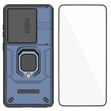 WANLONFENG - WANLONFENG Mobilskal f&ouml;r Samsung Galaxy S26 Ultra PC + TPU Kickstand - Bl&aring;