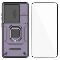 WANLONFENG - WANLONFENG Mobilskal f&ouml;r Samsung Galaxy S26 Ultra PC + TPU Kickstand - Lila