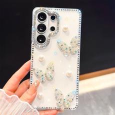 OEM - Mobilskal f&ouml;r Samsung Galaxy S26 Ultra Rhinestone TPU + PC - Glitter Vit