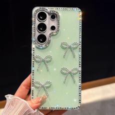 OEM - Mobilskal f&ouml;r Samsung Galaxy S26 Ultra Rhinestone TPU + PC - Glittrande Ljusgr&ouml;n