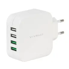 Vivanco - Vivanco USB hemladdare 4.8A (2.4A/1A) 4xUSB Vit