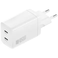 4smarts - 4smarts Väggladdare PDPlug Dual 45W GaN 2xUSB-C – Vit
