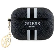 Guess - Guess AirPods Pro 2 Skal 4G Printed Stripes Charm - Svart