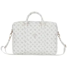 Guess - Guess Datorfodral 16" 4G Peony Framficka Dragkedja Triangle - Vit