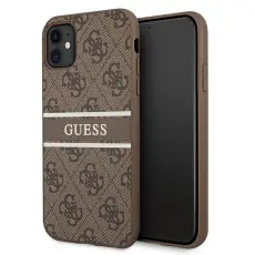 Guess - Guess iPhone 11 / Xr Mobilskal MagSafe 4G Stripe - Brun