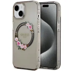 Guess - Guess iPhone 13/14/15 Mobilskal MagSafe IML Flowers Wreath
