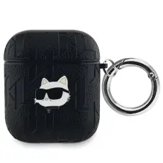 KARL LAGERFELD - Karl Lagerfeld AirPods 1/2 Skal Monogram Choupette Head - Svart