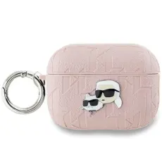 KARL LAGERFELD - Karl Lagerfeld AirPods Pro 2 Skal Monogram Choupette Head Rosa