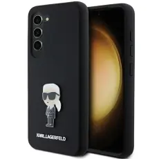 KARL LAGERFELD - Karl Lagerfeld Mobilskal till Galaxy S24+ MagSafe Silikon Ikonik Pin Svart