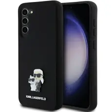 KARL LAGERFELD - Karl Lagerfeld Mobilskal till Galaxy S24+ MagSafe Silikon Metal Pin - Svart