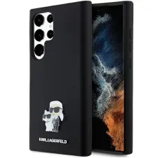KARL LAGERFELD - Karl Lagerfeld Mobilskal till Galaxy S24 Ultra MagSafe Silikon Metal Pin