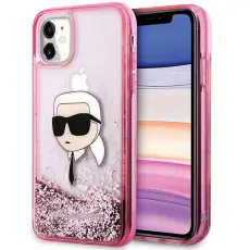 KARL LAGERFELD - Karl Lagerfeld iPhone 11/XR Skal MagSafe Glitter Rosa