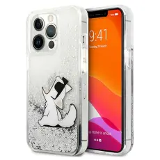 KARL LAGERFELD - Karl Lagerfeld iPhone 13 Pro Max Skal MagSafe Glitter Silver