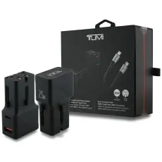Tumi - TUMI Reseladdare Adapter 25W USB-C/USB-A + USB-C/USB-C Kabel &ndash; Svart