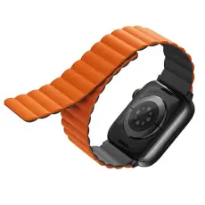 UNIQ - UNIQ Apple Watch 42/44/45/49mm Armband Revix Magnetisk - Gr&aring;/Orange