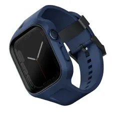 UNIQ - UNIQ Apple Watch 4/5/6/7/8/SE (44/45 mm) Armband + Skal Monos - Bl&aring;