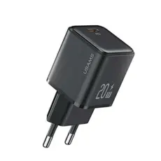 USAMS - USAMS Väggladdare 1xUSB-C PD20W X-ron Series CC183TC01 – Svart