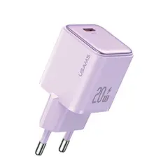 USAMS - USAMS Väggladdare 1xUSB-C PD20W X-ron Series CC183TC0 – Lila