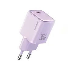 USAMS - USAMS Väggladdare 1xUSB-C PD30W 3A PD3.0 X-ron Series CC186 – Lila