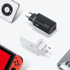 USAMS - USAMS V&auml;ggladdare T47 65W Super Si PD Fast (US-CC153) - Svart