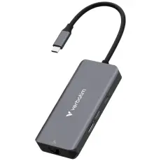 Verbatim - Verbatim Hub USB-C/HDMI/3xUSB-A 3.2/RJ45 32157 - Aluminium