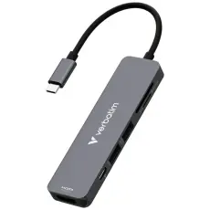 Verbatim - Verbatim Hub USB-C/HDMI/USB-A/SD/mSD 32156 - Aluminium
