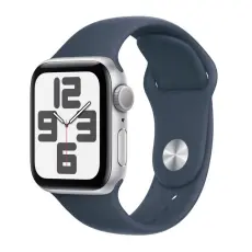 Apple - (NY) Apple Watch Se 2023 44mm GPS Midnattsblå Alu Case Sports Band S-M - Blå