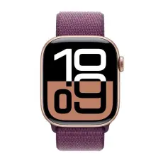 Apple - (NY) Apple Watch Series 10 42mm 4G Rosa Guld Aluminium Case Sports Loop - Lila