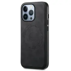 DENIOR - DENIOR A11 iPhone 13 Pro Max Skal Läder + PC + TPU Svart