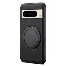 DENIOR - DENIOR Google Pixel 8 Pro Magnetiskt Fodral L&auml;der PC TPU Svart